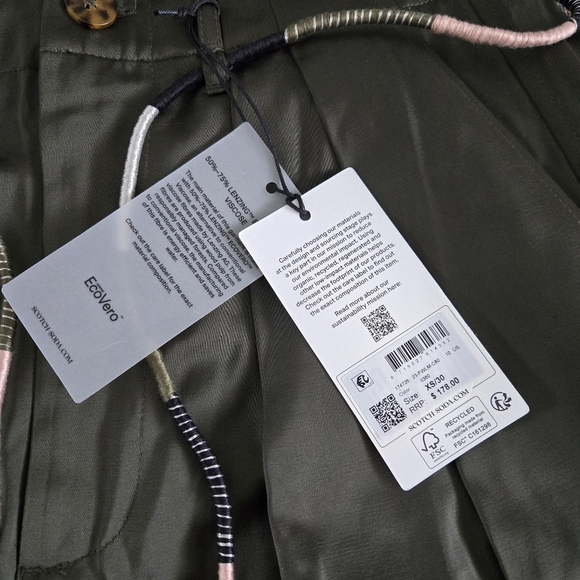 NWT Scotch & Soda Faye High Rise Relaxed Tapered Leg Paper Bag Utility Pants XS - Picture 4 of 7